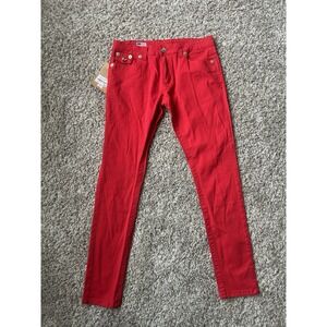 Vintage True Religion Jeans Womens 32 Red Billy Big T Y2K USA Thick Stitch NWT